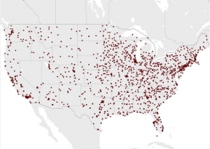 US Map of Sites